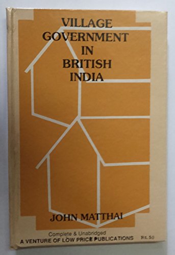 Beispielbild fr Village Government in British India zum Verkauf von Books Puddle