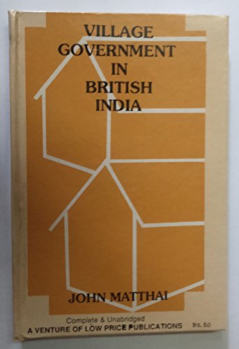 9788185557694: Village Government in British India