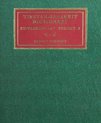 Beispielbild fr Tibetan-Sanskrit Dictionary; Vol. 5 zum Verkauf von Books From California