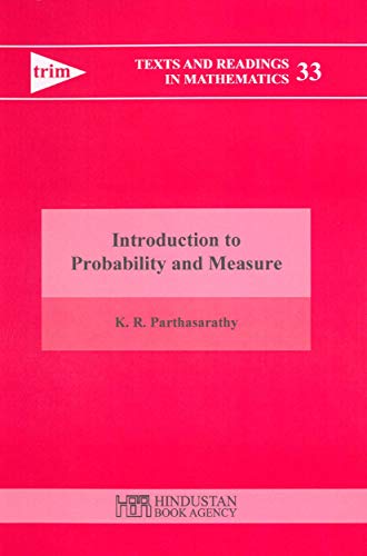 Stock image for Introduction To Probability And Measure (Texts And Readings In Mathematics, Volume 33) for sale by Books in my Basket