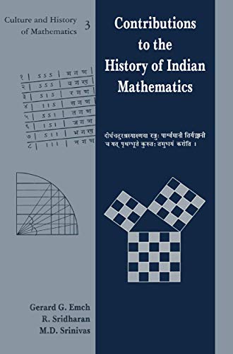 Stock image for Contributions to the History of Indian Mathematics (Culture And History Of Mathematics) for sale by HPB-Red