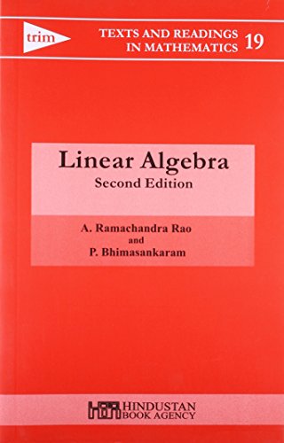 9788185931616: Linear Algebra, 2Nd Edn (Texts And Readings In Mathematics 19)