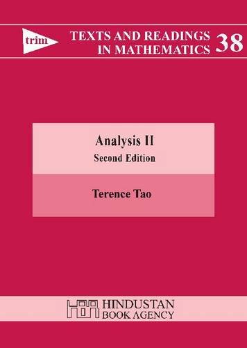 Stock image for Analysis II (Texts and Readings in Mathematics) for sale by Books Unplugged