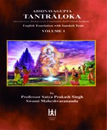 Imagen de archivo de Abhinavagupta Tantraloka Volume 1 a la venta por Books in my Basket