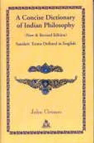 9788186569801: A Concise Dictionary of Indian Philosophy: Sanskrit Terms Defined in Englsih