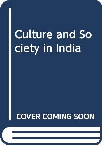 Culture and Society in India (9788186867198) by S. Kumar
