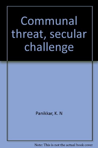 Stock image for Communal Threat Secular Challenge for sale by Plum Books