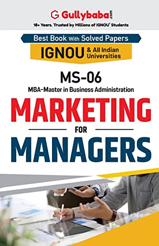 Stock image for Marketing for Managers (MS-06) for sale by Books Puddle