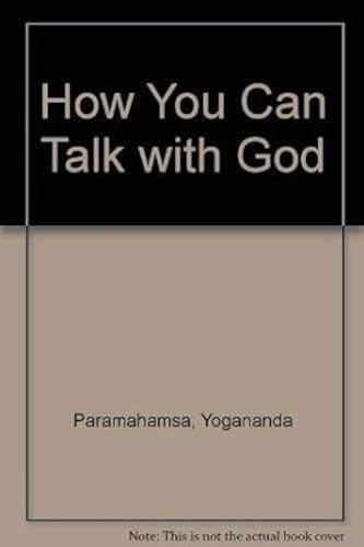 Stock image for How You Can Talk with God for sale by AwesomeBooks