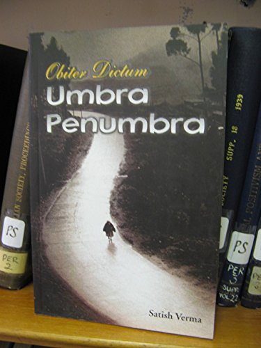 9788190603645: Obiter Dictum: Umbra - Penumbra