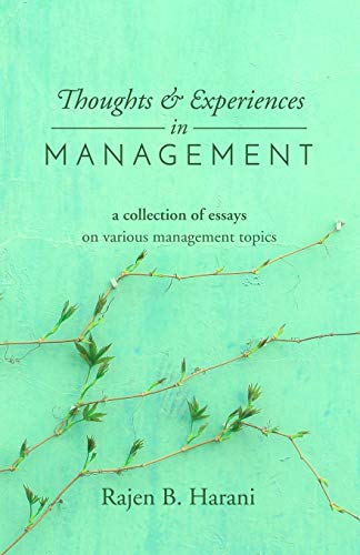 9788194067887: Thoughts and Experiences in Management (Management by Rajen Harani)