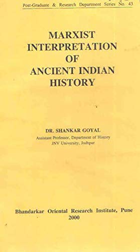 Imagen de archivo de Marxist Interpretation of Ancient Indian History a la venta por Books Puddle