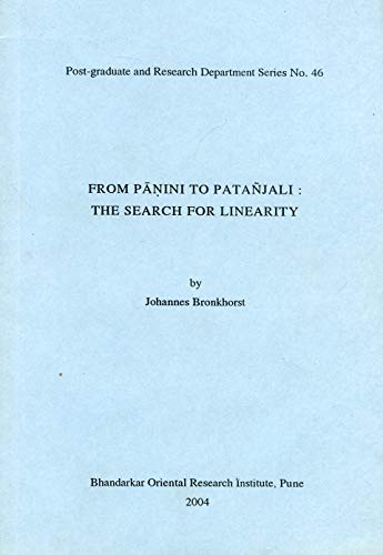 9788194111290: From Panini To Patanjali: The Search For Linearity