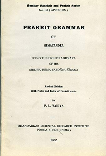 Beispielbild fr Prakrit Grammar of Hemacandra zum Verkauf von Books Puddle