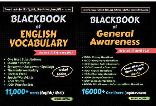 Stock image for Blackbook of English Vocabulary and Blackbook of General Awareness (Combo) for sale by dsmbooks