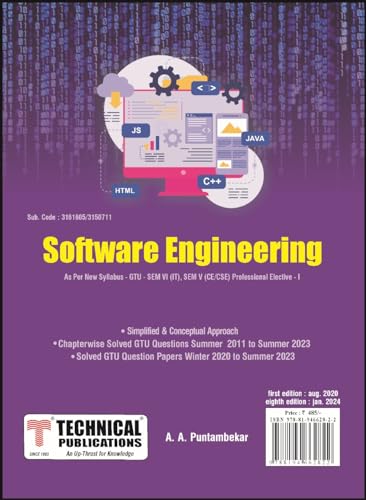 Stock image for Software Engineering for GTU 18 Course (V - Comp./Prof. Elec.-I - 3150711) ? 2020 Edition for sale by Books Unplugged