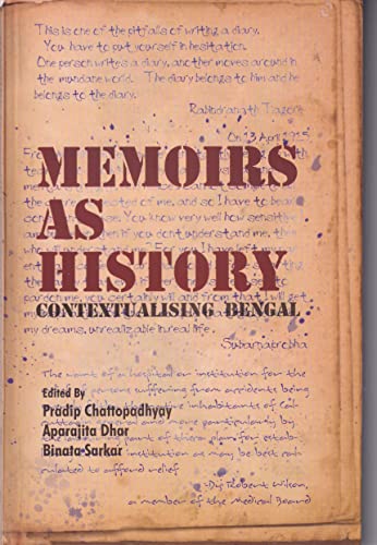 Stock image for Memoirs As History Contextualising Bengal for sale by Books Puddle