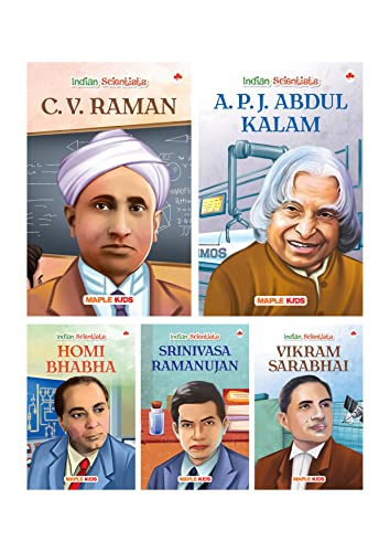 Stock image for Story Books for Kids (Set of 5 Books) (Illustrated) - Indian Scientists - Biographies for Children - 6 Years to 10 Years Old - CV Raman, Homi Bhabha, Ramanujan, Vikram Sarabhai, Abdul Kalam for sale by Books Puddle