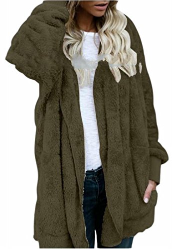 Stock image for Generic Women Fashion Fluffy Reversible Front Open Jacket Overcoats 3 S