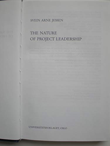 Beispielbild fr The Nature of Project Leadership zum Verkauf von Better World Books
