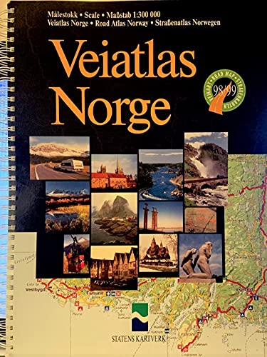 9788290408508: Veiatlas Norge, malestokk 1:300 000 =: Road atlas Norway, scale 1:300 000 = Strassenatlas Norwegen, Massstab 1:300 000 (Norwegian Edition)