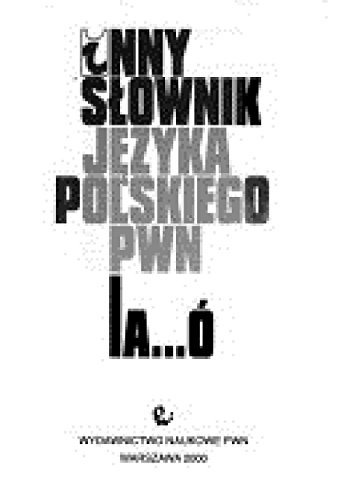 Beispielbild fr Inny s±ownik jezyka polskiego PWN zum Verkauf von AwesomeBooks