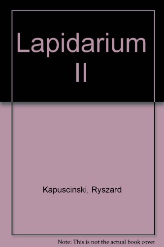 Stock image for Lapidarium II (Polish Edition). for sale by Brentwood Books