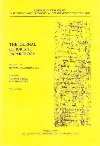 Stock image for JJP 27 (1997) (Journal of Juristic Papyrology) for sale by Hay-on-Wye Booksellers