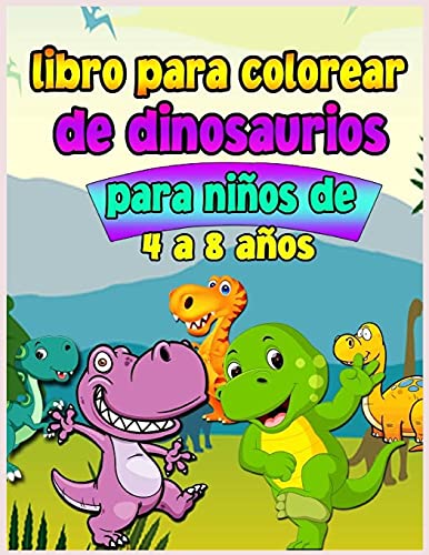 9788324621941: Libro para colorear de dinosaurios para nios de 4 a 8 aos: Divertido e impresionante libro para colorear para nios con grandes dinosaurios. Libro para colorear para nios pequeos