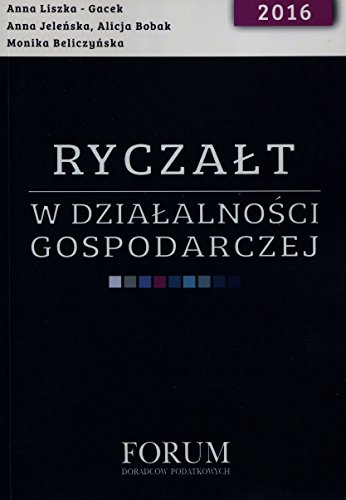 Imagen de archivo de Ryczalt w dzialalnosci gospodarczej a la venta por Buchpark