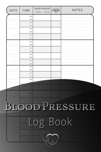 Imagen de archivo de Blood Pressure Log Book: with heart rate (pulse)  Empty record sheets for daily tracking and monitor  Large print tracker  Simple and clear design a la venta por GF Books, Inc.