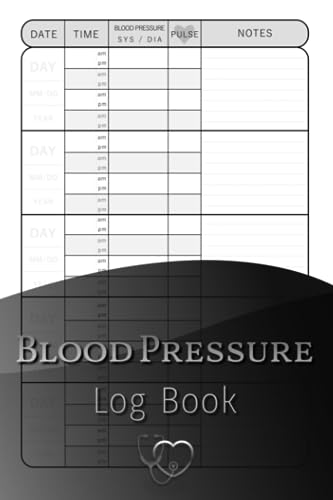 Stock image for Blood Pressure Log Book: with heart rate (pulse)  Empty record sheets for daily tracking and monitor  Large print tracker  Simple and clear design for sale by GF Books, Inc.