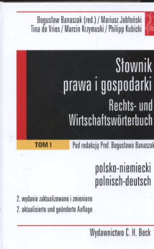 Imagen de archivo de Slownik prawa i gospodarki polsko niemiecki a la venta por medimops