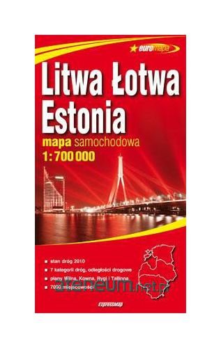9788375461923: Euromapa Litwa, Ĺotwa, Estonia 1:700 000 [KSIĹťKA]