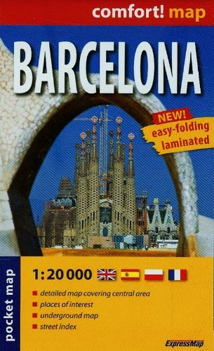 9788375462630: Barcelona, plano callejero de bolsillo plastificado. Escala 1:20.000. ExpressMap. (comfort! map)