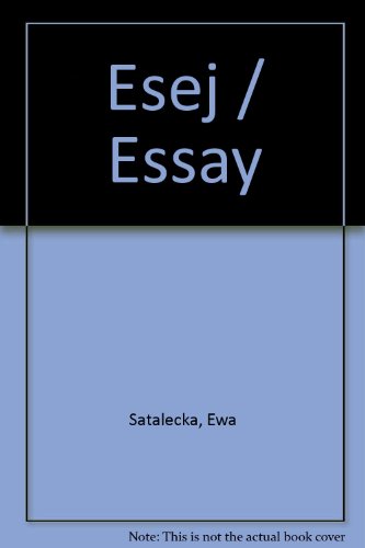 9788375931044: Esej / Essay