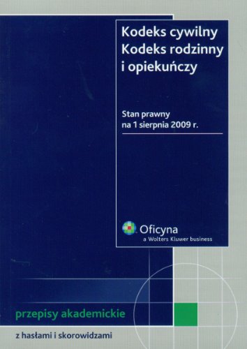 9788376019468: Kodeks cywilny Kodeks rodzinny i opiekuńczy (PRZEPISY AKADEMICKIE)