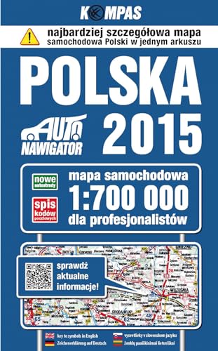 9788377057438: Polska 2015 Mapa samochodowa dla profesjonalistw 1:700 000