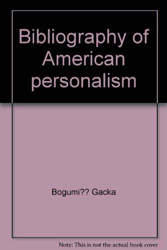 Bibliography of American personalism