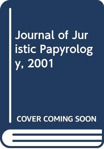 Stock image for JJP 31 (2001) Journal of Juristic Papyrology for sale by PBShop.store US