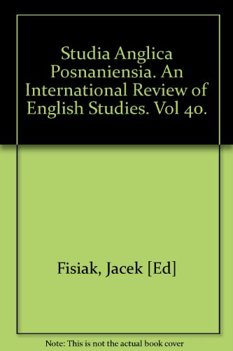 9788389529022: Studia Anglica Posnaniensia. An International Review of English Studies. Vol 40.