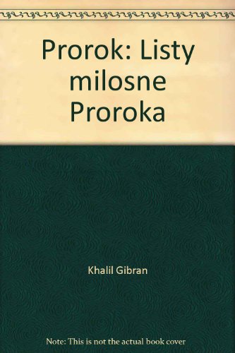 Beispielbild fr Prorok: Listy milosne Proroka zum Verkauf von Ammareal