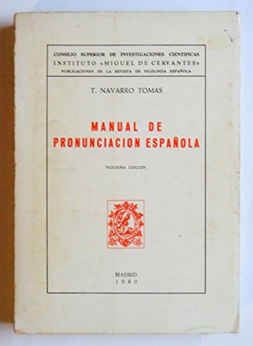 Beispielbild fr Manual de Pronunciacion Espaola zum Verkauf von Hamelyn