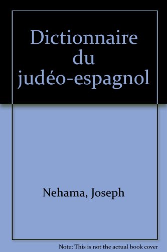 Beispielbild fr Dictionnaire du Judeo-Espangnol zum Verkauf von Argosy Book Store, ABAA, ILAB