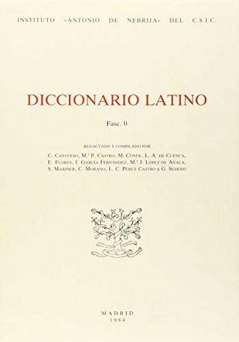 9788400057411: Diccionario latino fasciculo 0