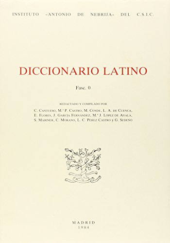 Imagen de archivo de Diccionario latino. (T.0) MARINER BIGORRA, SEBASTIAN (DIRE a la venta por Iridium_Books