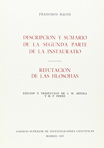 Stock image for Descripcin y sumario de la segunda pBacon, Francis for sale by Iridium_Books