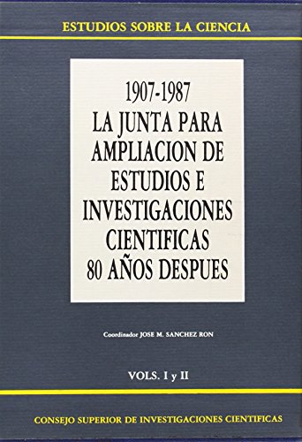 9788400069315: La Junta para la Ampliacin de Estudios e Investigaciones Cientficas 80 aos despus (1907-1987) (2 vols.): Simposio Internacional, Madrid diciembre de 1897