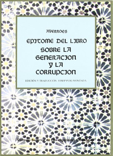 Imagen de archivo de EPITOME DEL LIBRO SOBRE LA GENERACION Y LA CORRUPC a la venta por Iridium_Books