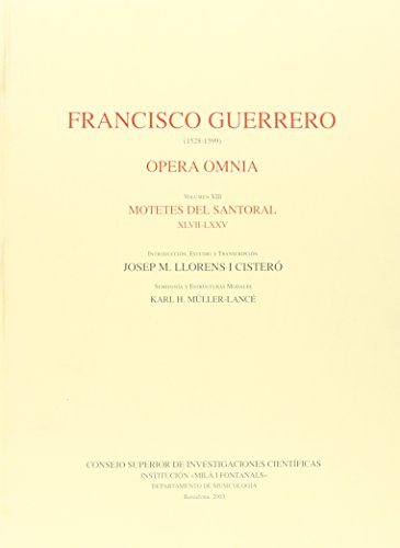 Opera Omnia. T.XIII Motetes del santoral litúrgico XLVII-LXXV